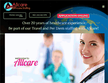 Tablet Screenshot of allcarenursing.com